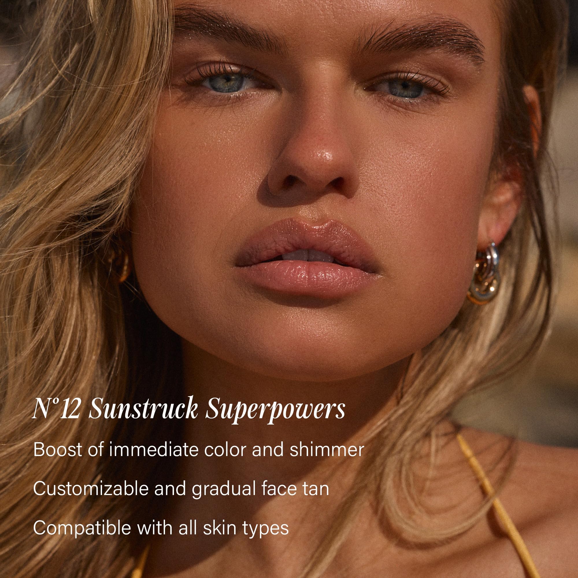+ Lux Unfiltered N°12 Sun Struck Bronzing Face Tanning Drops, Gradual Self Tanner, Natural Glow, Streak-Free, Fragrance Free - Image 2