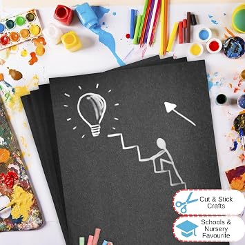 Be Creative A3 Black Sugar Paper 250 Sheets