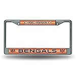 Rico Industries Cincinnati Bengals Bling Chrome License Plate Frame with Glitter Accent