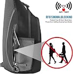 G4Free Sac à friser RFID Blocage sac à dos Sling Crossbody Coffre sac sac de jour pour les voyages de randonnée