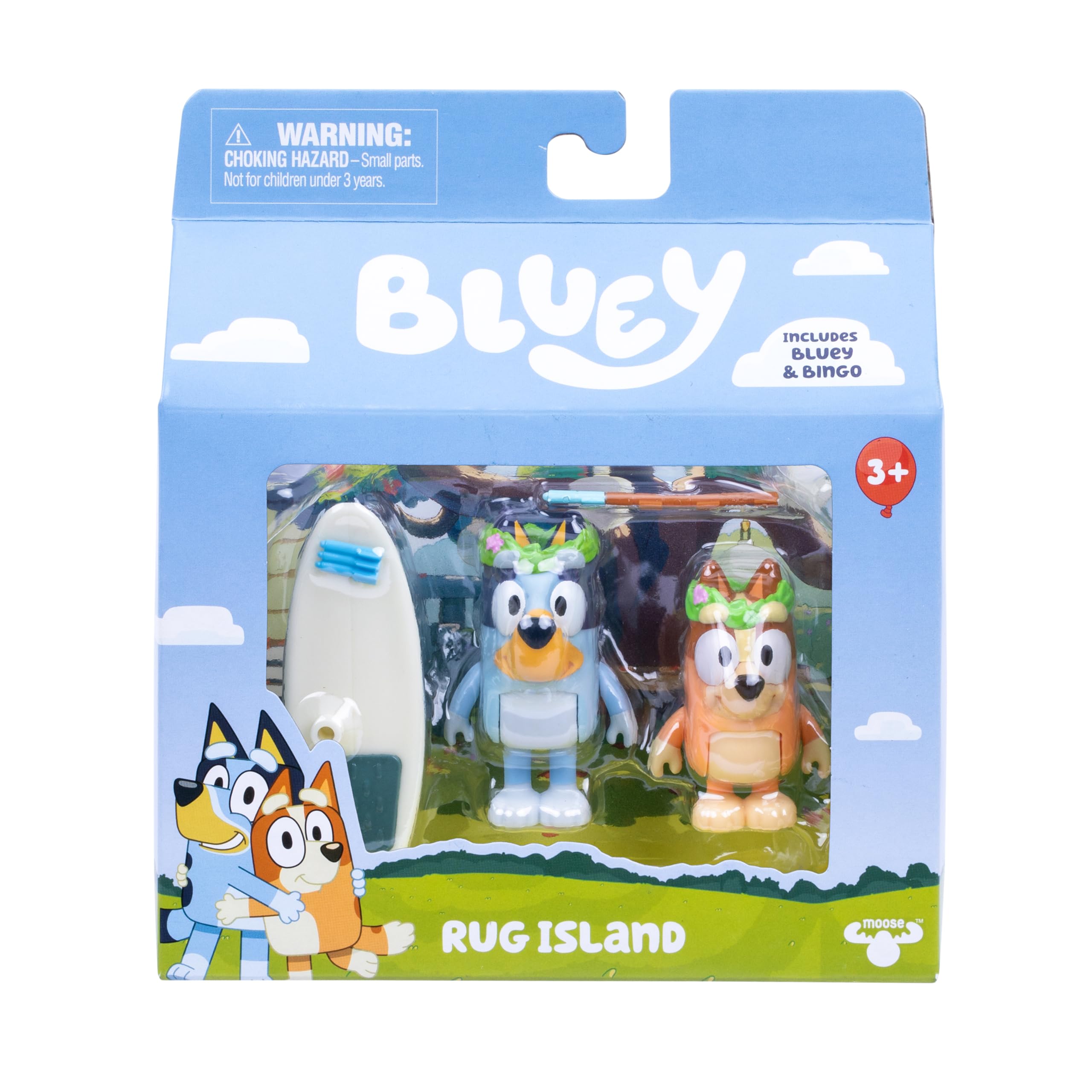Amazon.com: Bluey Figure 2-Pack Rug Island. 2 Episode-Themed