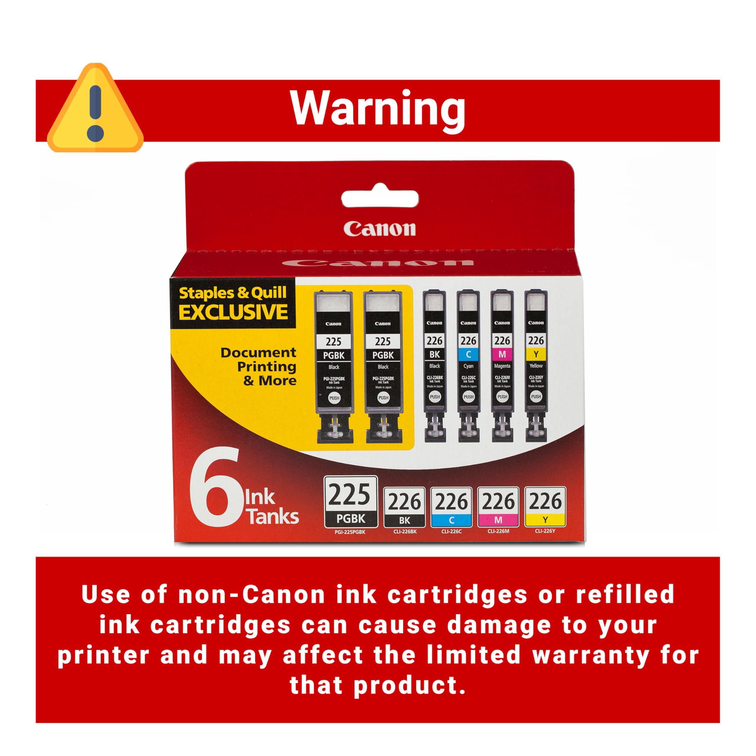 Amazon.com: Canon PGI-225/CLI-226 Genuine Six Color Value Pack