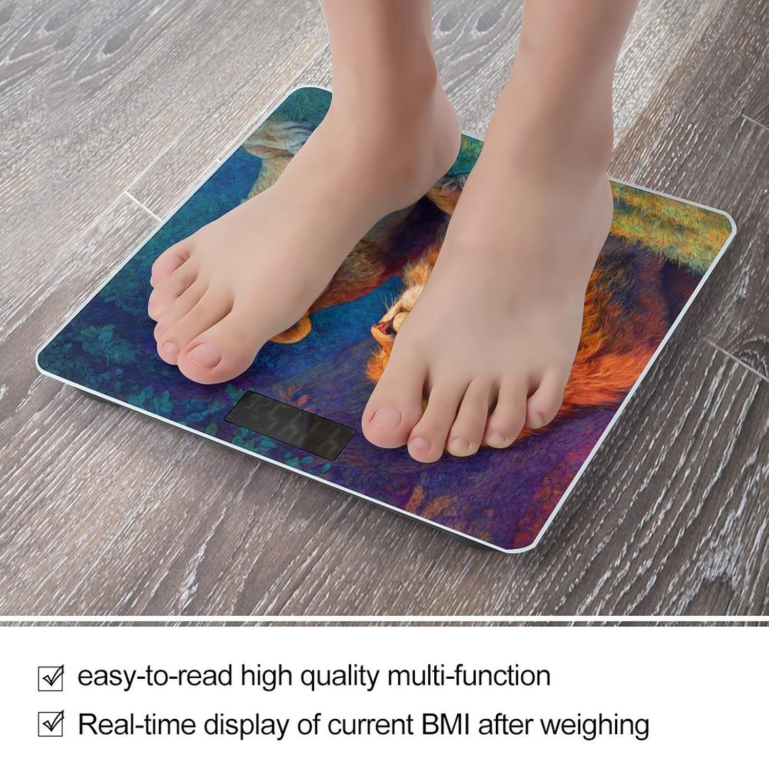Lion Couple Digital Body Weight Scale LCD Backlight Display for Bathroom Gym