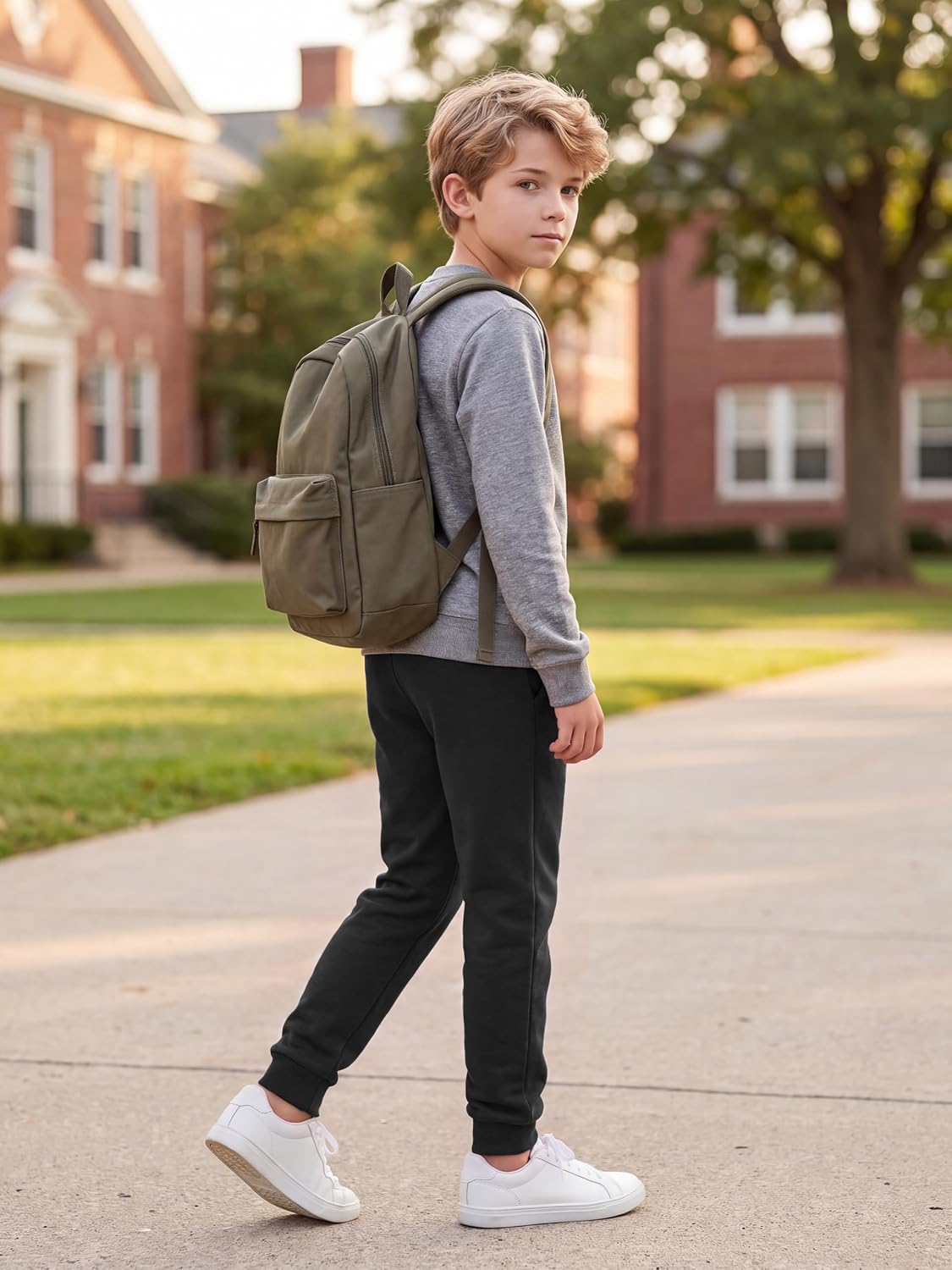 Resinta Boy Joggers Sweatpants Toddler Cotton Pant with Pockets Drawstring