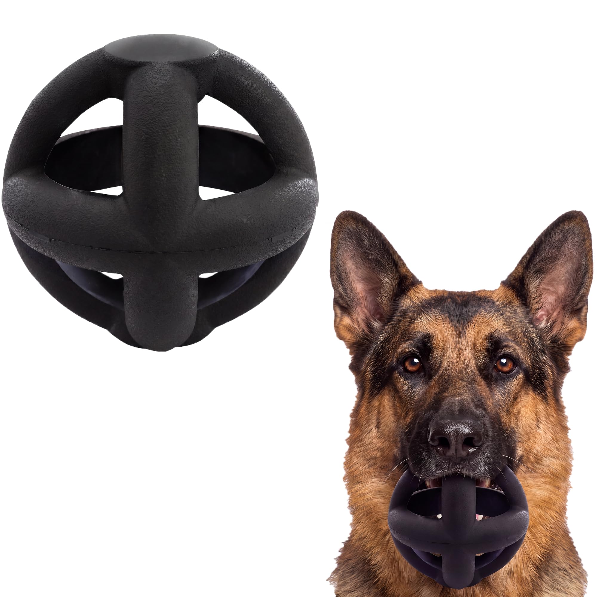 Balle en caoutchouc naturel à mâcher pour chien, jouet à mâcher robuste, pratiquement indestructible, durable, jouet pour animaux domestiques pour les races agressives