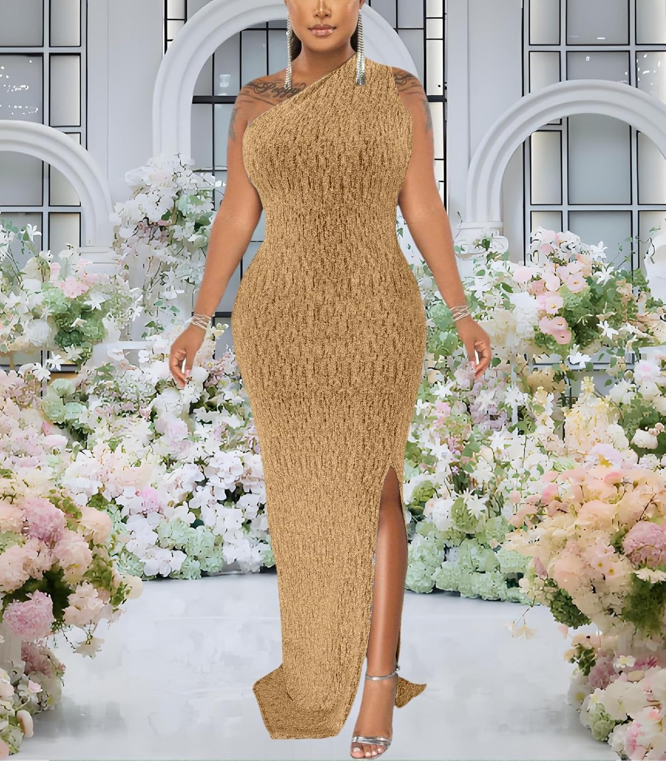 Evening Gowns for Women Formal Sleeveless Sparkly Party Dresses Elegant Sexy Plus Size Cocktail Dress