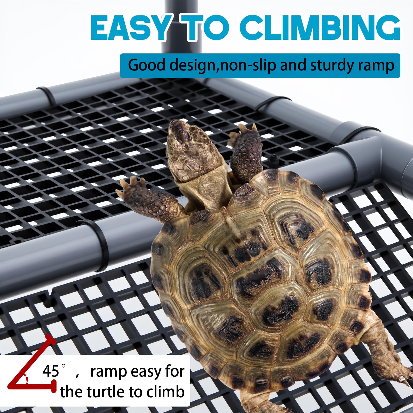 Chunful Piattaforma regolabile extra large per crogiolarsi tartaruga, bacino sospeso da 19 ″ più ampio, area di crogiolamento per acquario 40 allevatore, 50/65/75/90 galloni, accessori per serbatoio