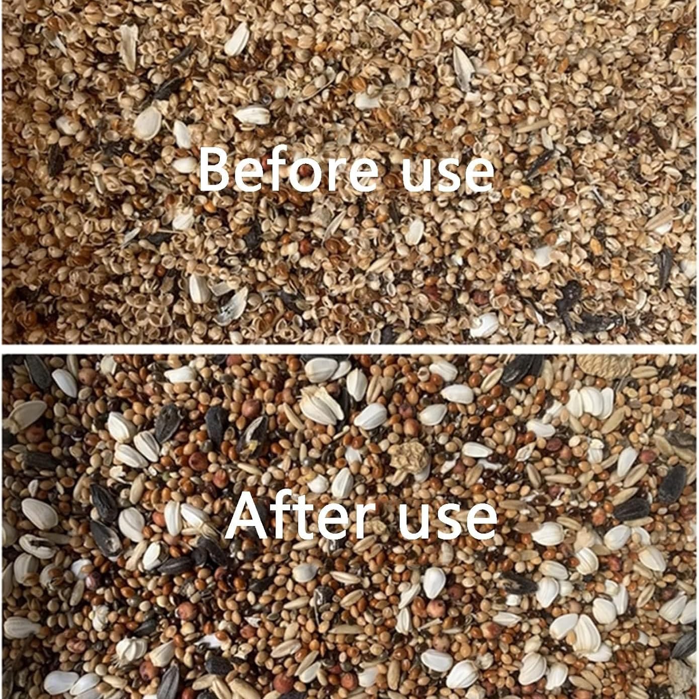 Macchina per la vagliatura del lancio del grano, vagliatrice per la pulizia del grano 100-240V, con ventola a velocità regolabile e porta di alimentazione ingrandita, porta di scarico inferiore, per