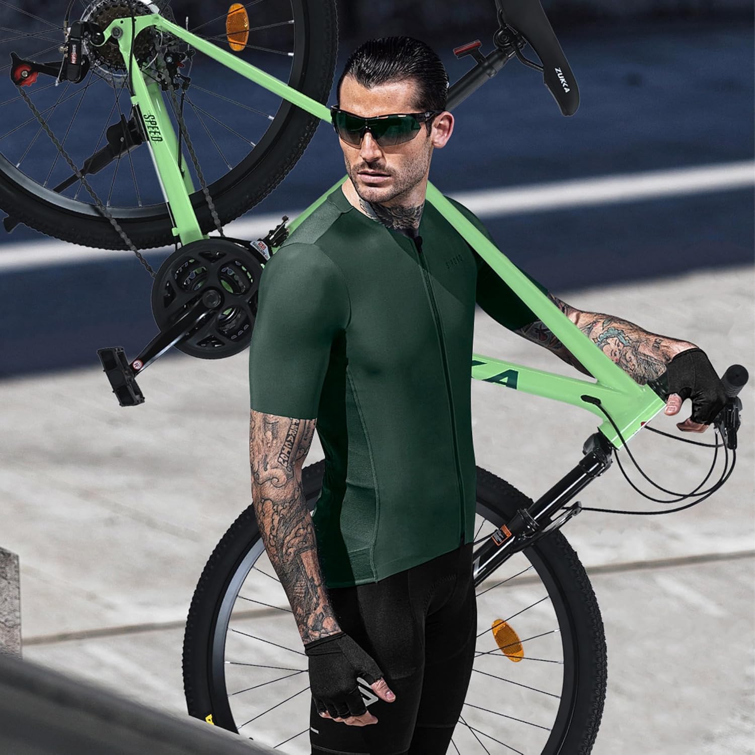 ZUKKA 26 Inch Mountain Bike 24 Speed Mountain Bike Steel Frame Adult Bicycle with Suspension Fork, Dual Disc Brake for Womens Mens Multiple Color