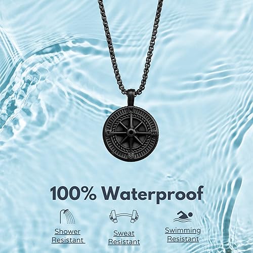 Miniatura 5 de Spear Pendant Necklace For Men - Handmade Necklace Combined With A Spear Pendant And Black Cubic Zirconia - Stainless Steel Necklace For Men  24"