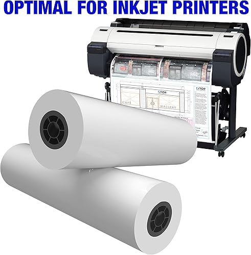 Miniatura 2 de Alliance Papel de formato ancho de 24" x 100' de alta resolución de inyección de tinta recubiertos Bond Rolls 96 Brillantes, núcleo de 3" con
