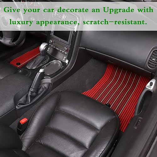 Miniatura 5 de LLKUANG Alfombrillas automotrices compatibles con Chevrolet Corvette C6 2005-2013, hechas a medida, almohadillas de piso de automóvil, protección