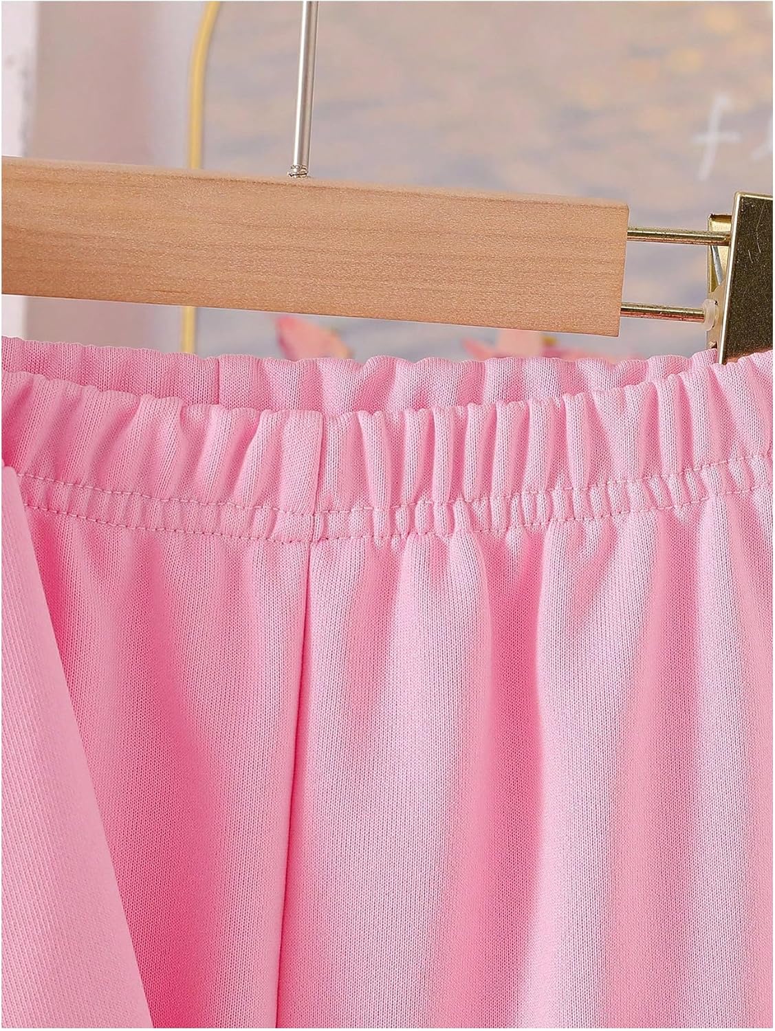 GORGLITTER Girl's 2 Piece Fall Sets Outfits Bow Long Sleeve Crew Neck Shirts Tops and Wide Leg Sweat Pant Baggy Set - Image 4