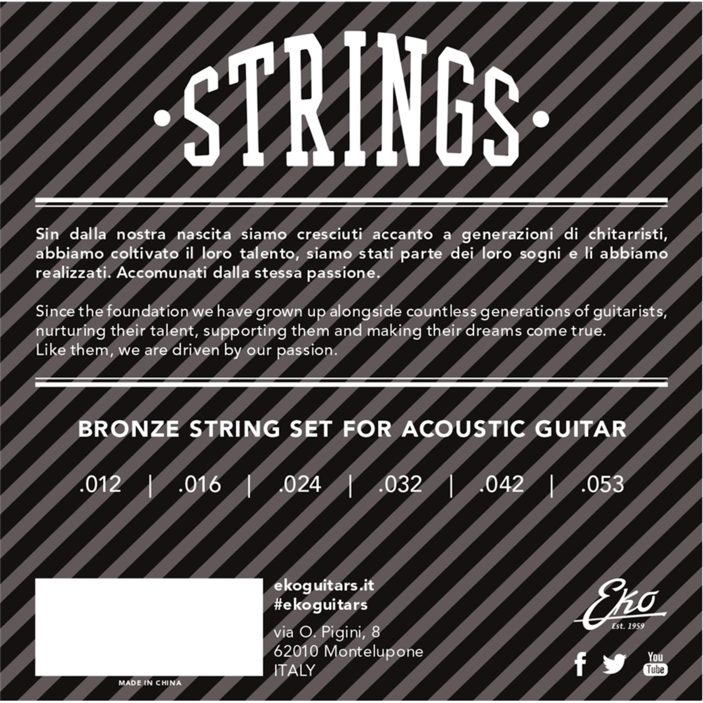 EKO Guitars Acoustic Guitar Strings (16100401)