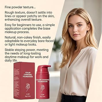 Korean Color Changing Foundation, All Skin Tone Adapt Foundation for Women