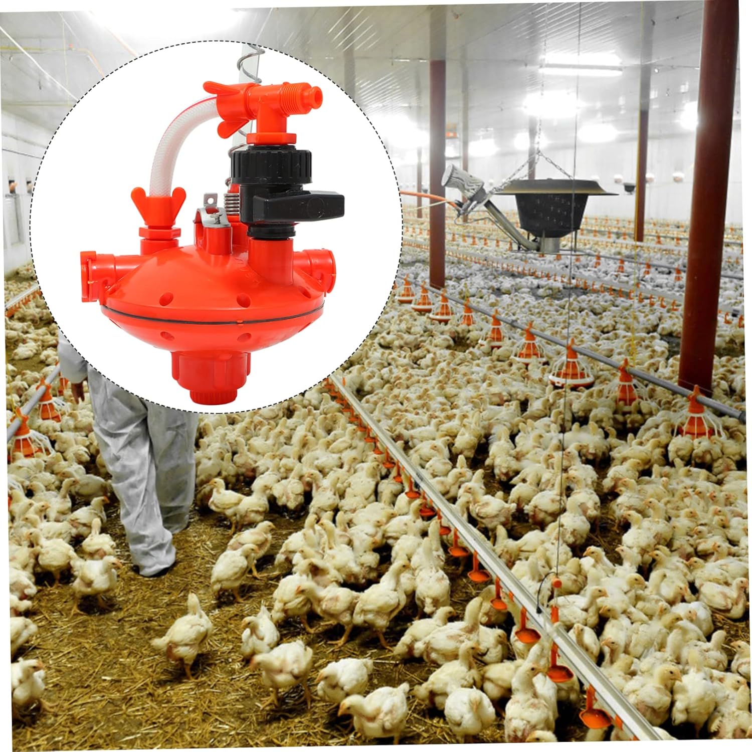 Toyvian 1pc Poultry Waterer Regulator Automatic Chicken Water Fountain Fittings Durable Lightweight Design for Easy Installation Chicken Essential Feeding Equipment Accessory