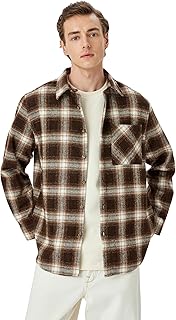 قميص كاروهات عصري للرجال من كوتون