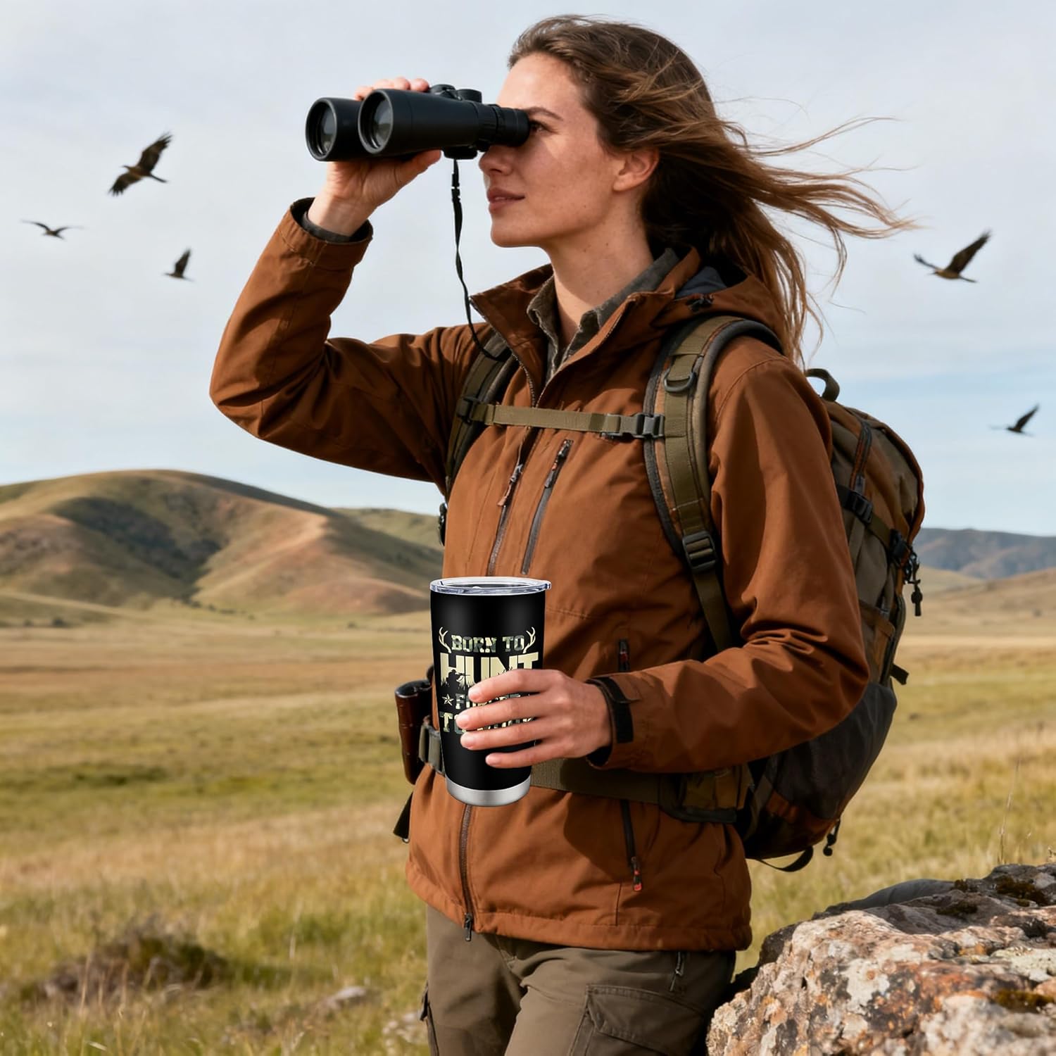 Hunting Gifts for Men Tumbler 20OZ 1PC, Gifts for Hunters, Hunting Birthday Party Decorations, Hunt-ing Decor, Christmas Birthday Present for Hunter Lover Him Dad Grandpa Husband Brother Cup - Image 4