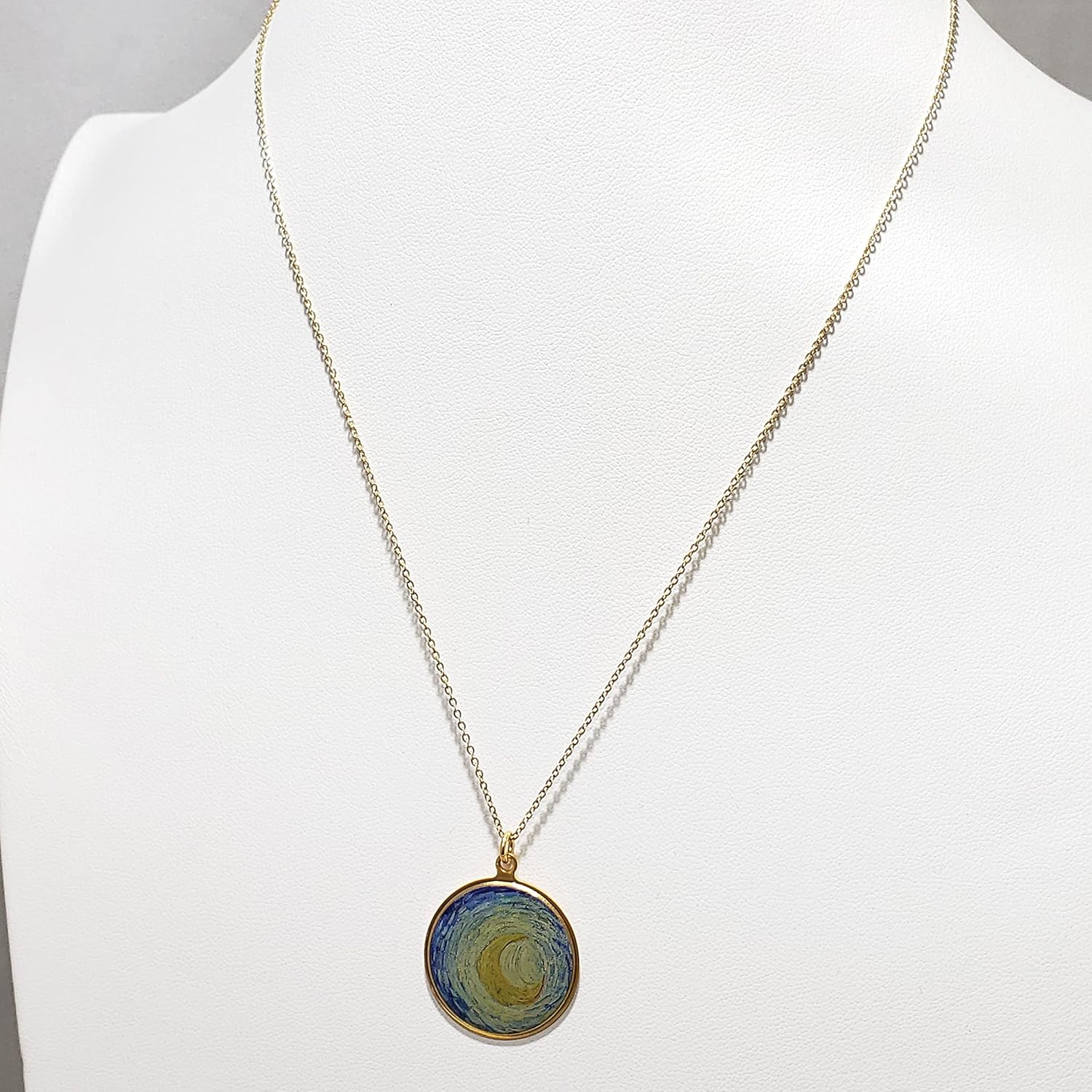 Van Gogh Starry Night Inspired Pendant Necklace