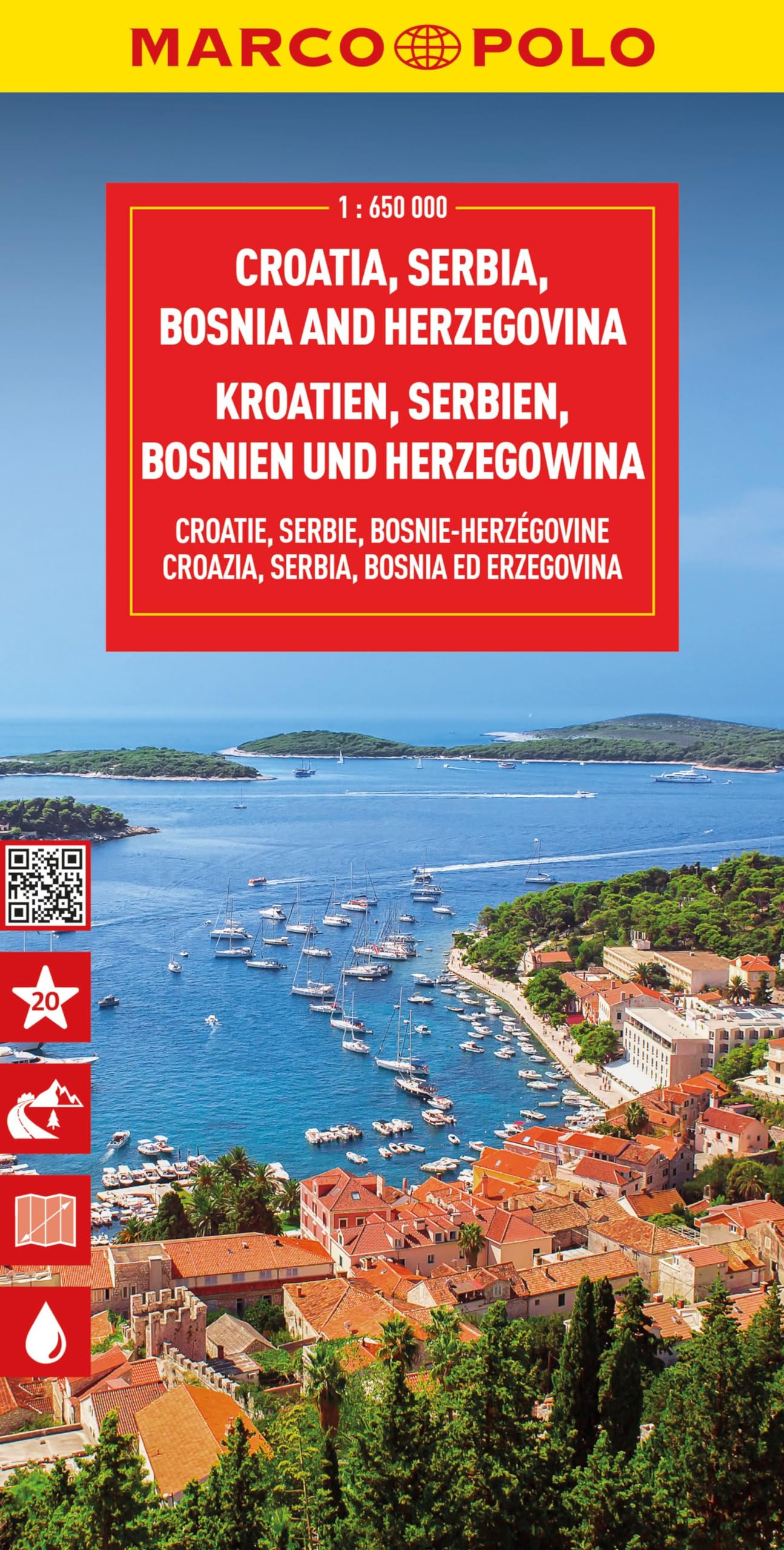 Croatia, Bosnia, Herzegovina Marco Polo Map: wegenkaart 1:650.000 (Marco Polo Wegenkaart) (Marco Polo Maps)