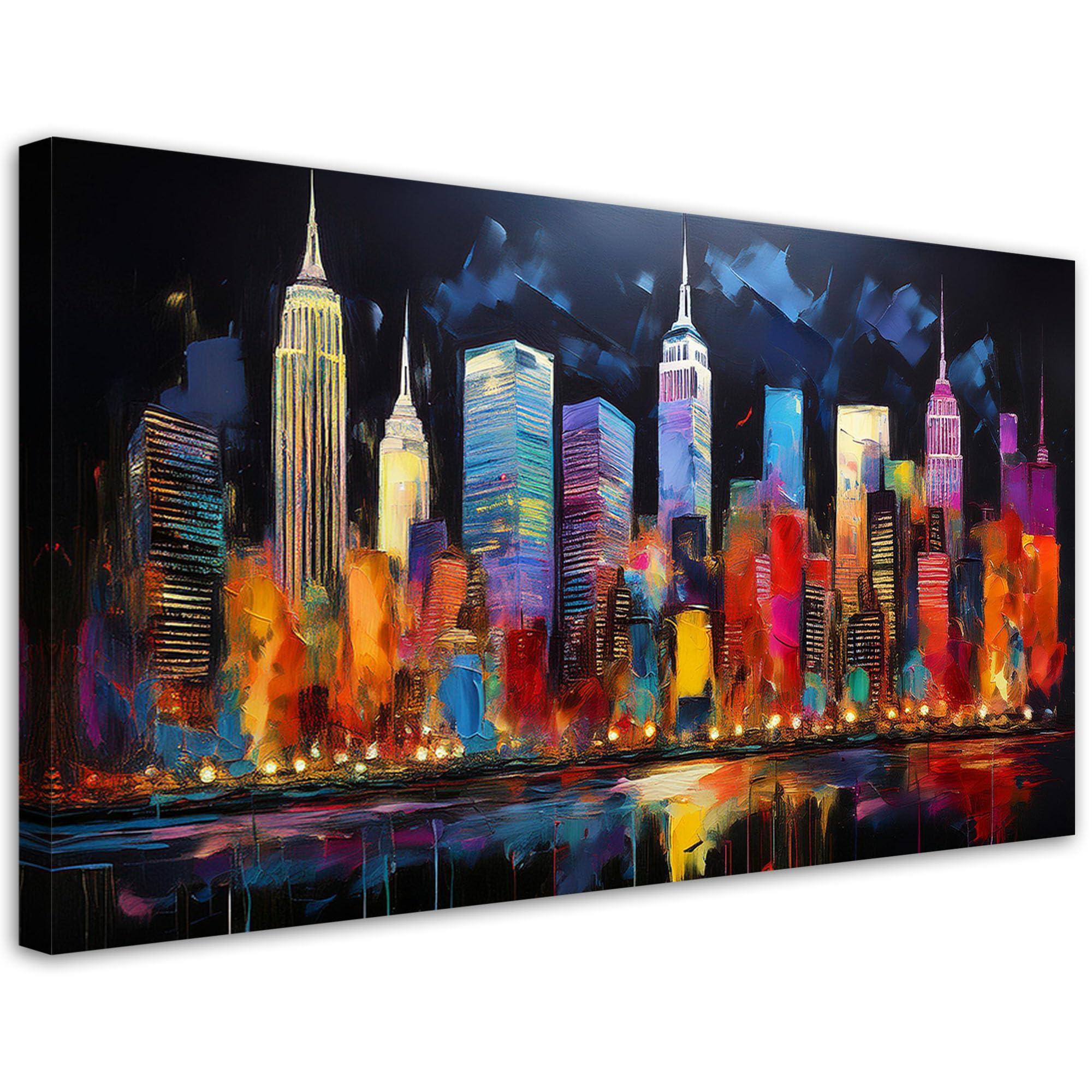 Toile imprimee New York colore Feeby 100x50cm impression haute definition