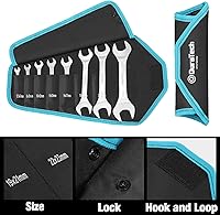 Vista 7 de Duratech - Juego de llaves de extremo abierto súper delgadas, métricas, 8 piezas, incluyendo 5.5, 7, 8, 9, 10, 11, 12, 13, 14, 17, 19, 21, 22, 23