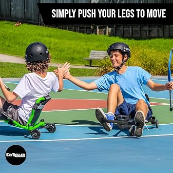 Ezyroller Drifter X Ride On Toy Ages 4-12+ Ideal Weight 40-110 lbs, Black