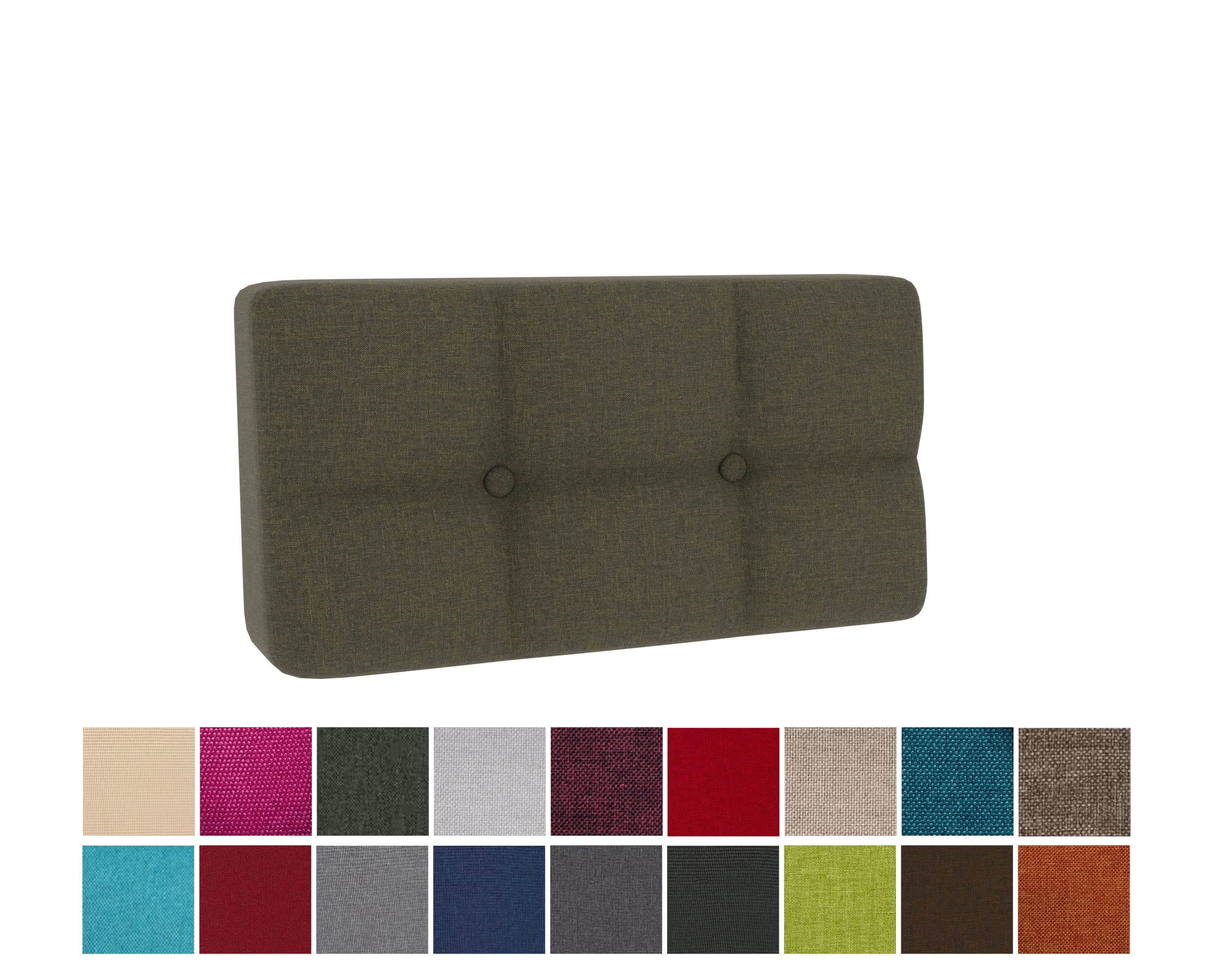Gutekissen® Palettenkissen Gesteppte Kissen Mit Knöpfen, Palettenauflagen Sitzkissen Rückenlehne Gesteppt PFG (Set (Sitzkissen 120x80 +Rückenlehne 120x40), Braun
