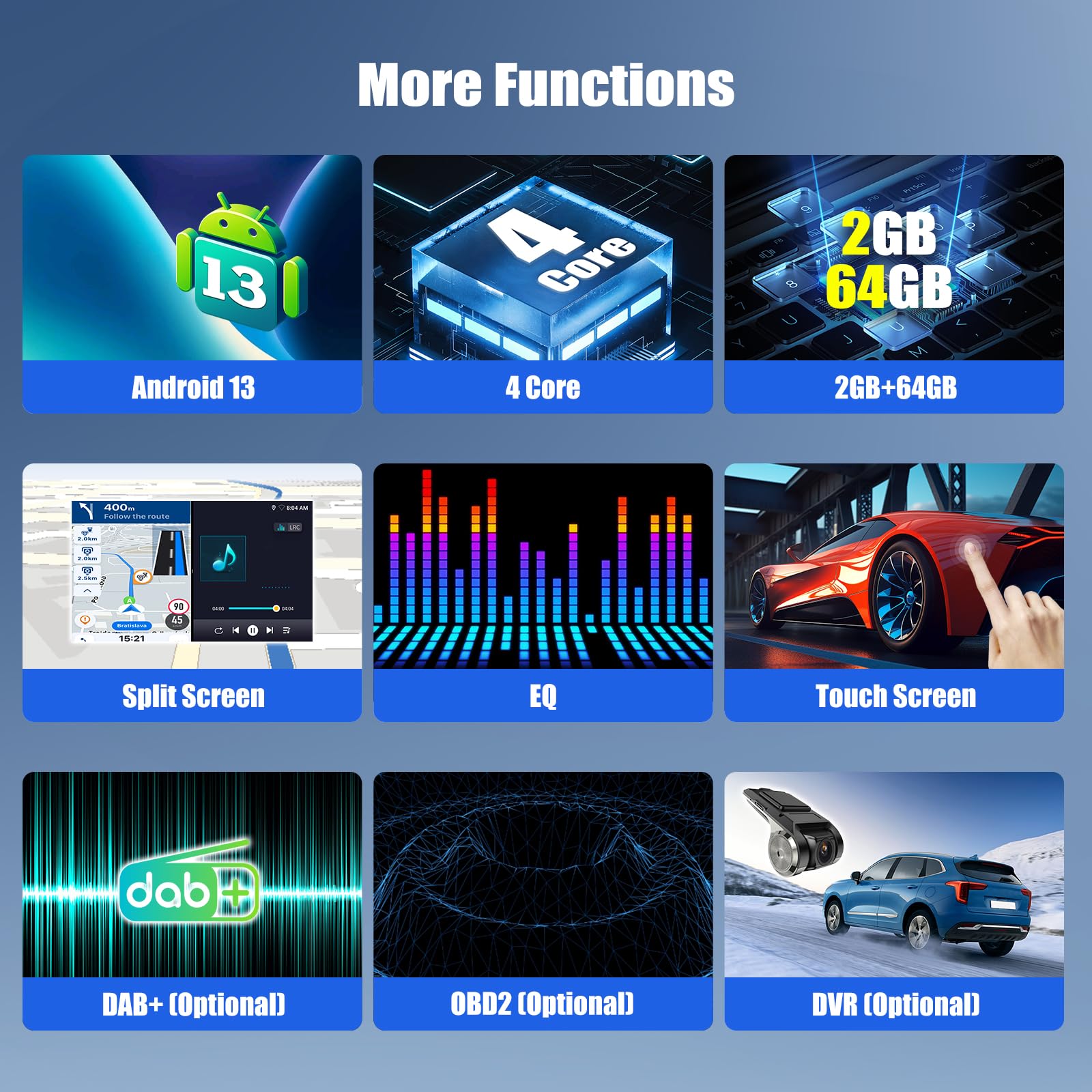 2G+64G Android 13 Autoradio Mit Bildschirm 7 Zoll für Mercedes-Benz A-Klasse W169/B-Klasse W245/Viano/Vito W639/Sprinter W906 Doppel Din Radio Carplay Android Auto mit WiFi/GPS/Bluetooth/FM RDS/EQ/SWC