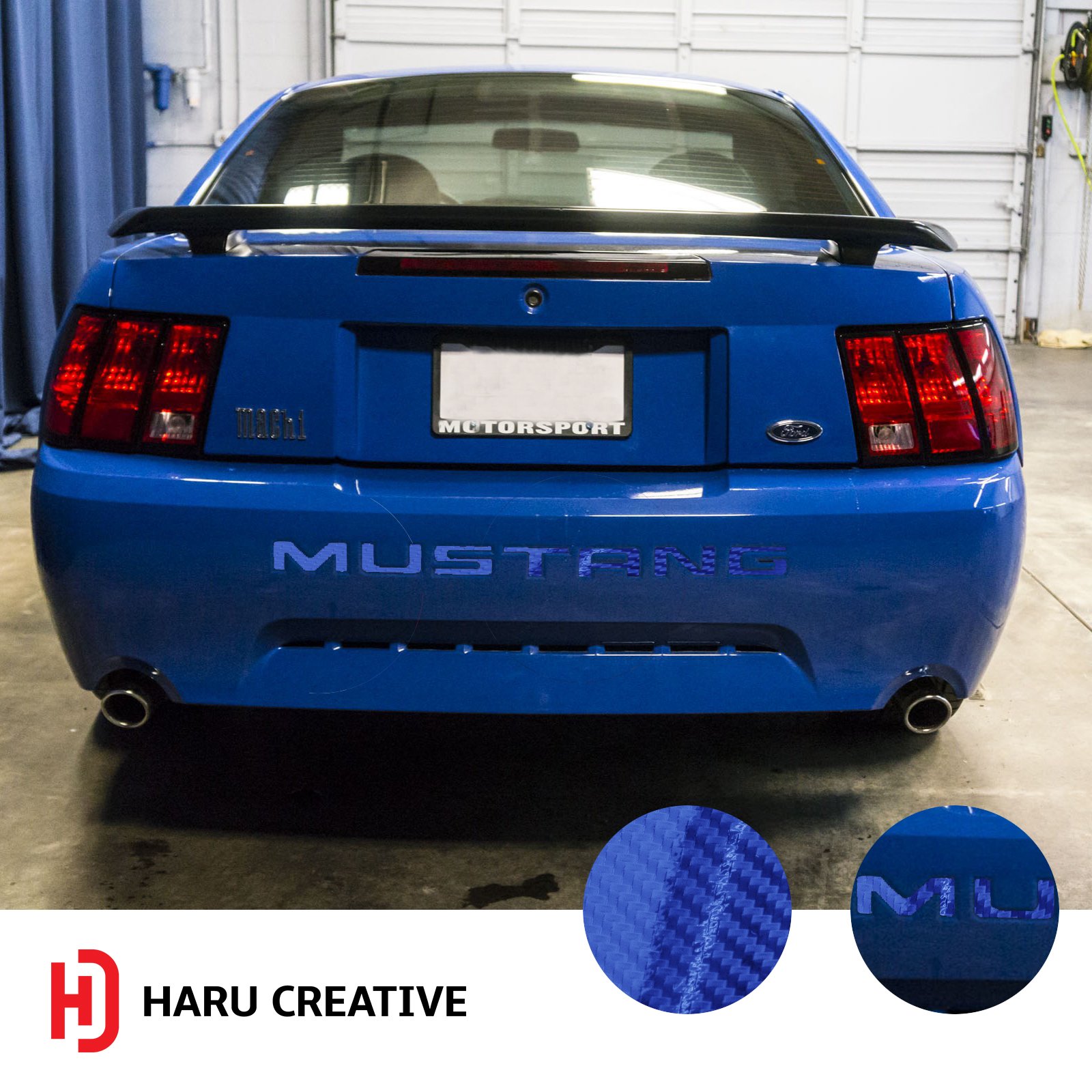 Buy Haru Creative Rear Bumper Trunk Letter Insert Overlay Vinyl Decal