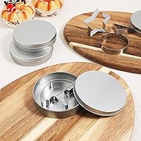 Vista 4 de PRETYZOOM Dal-gona - Juego de 12 herramientas para hacer dulces de azúcar coreanos, moldes de acero inoxidable con paraguas, triángulo, molde