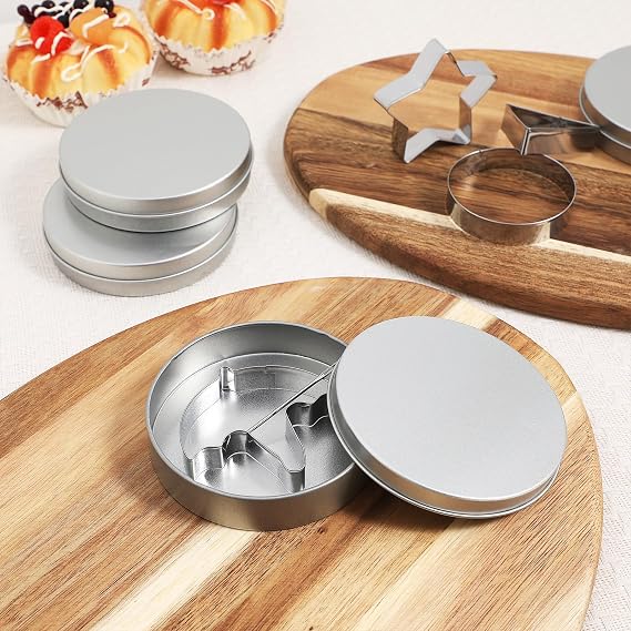 PRETYZOOM Set of 12 Korean Sugar Candy Making Tools, Dal-gona Stainless Steel Cookie Cutters Game Kit Mold with Umbrella, Triangle, Star Round Biscuit Mold for Christmas, Valentine's Party Kits