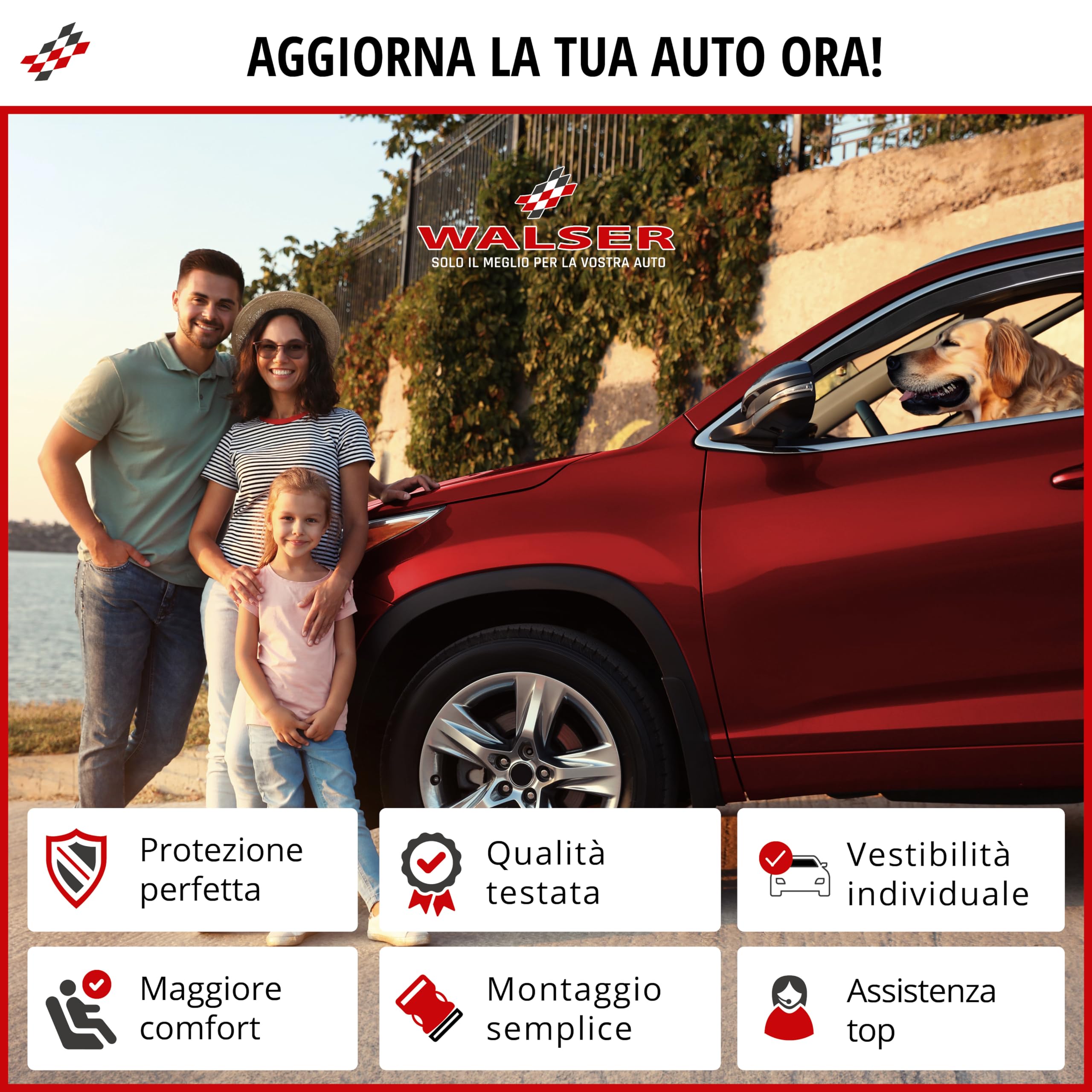 WALSER Deflettore del vento compatibile con Suzuki Vitara (LY) 02/2015-Oggi