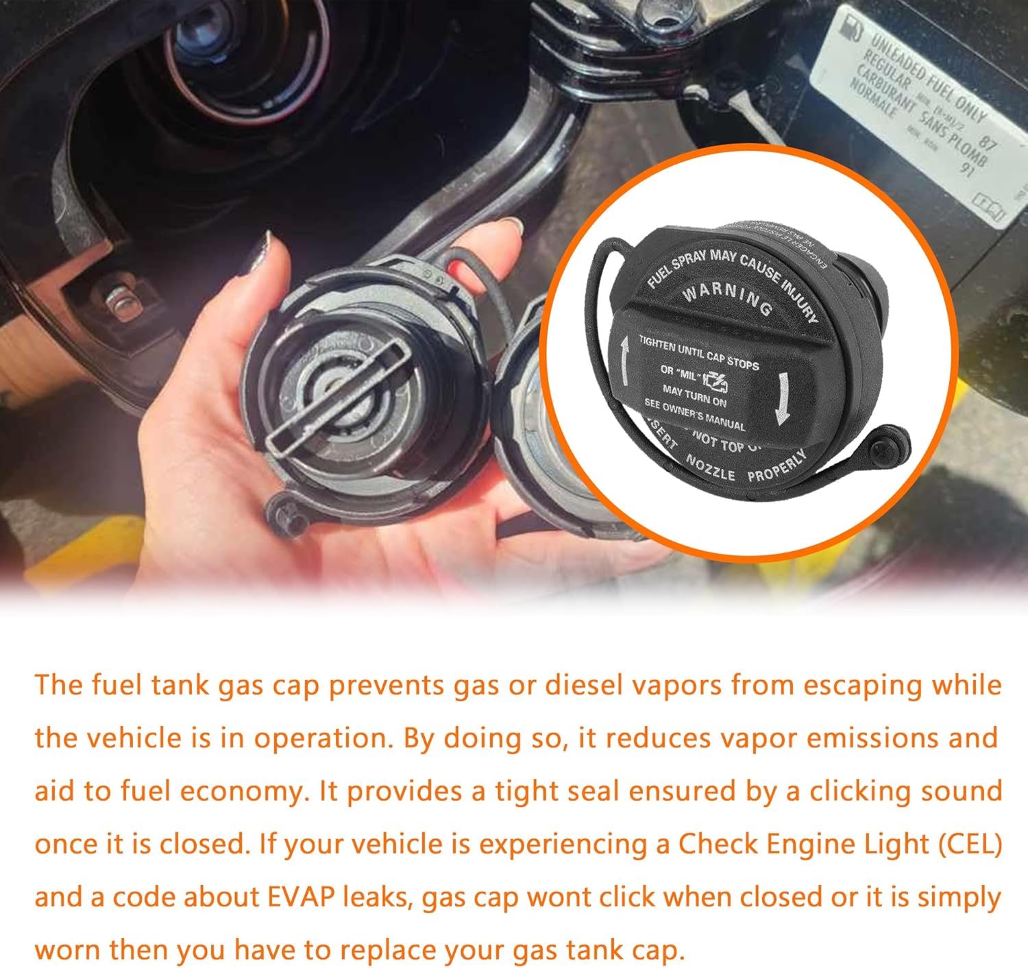 Volkswagen Fuel Tank Cap - 5C0-201-550E Fit for 2011-2016 Volkswagen Jetta Replaces# 5C0-201-550E