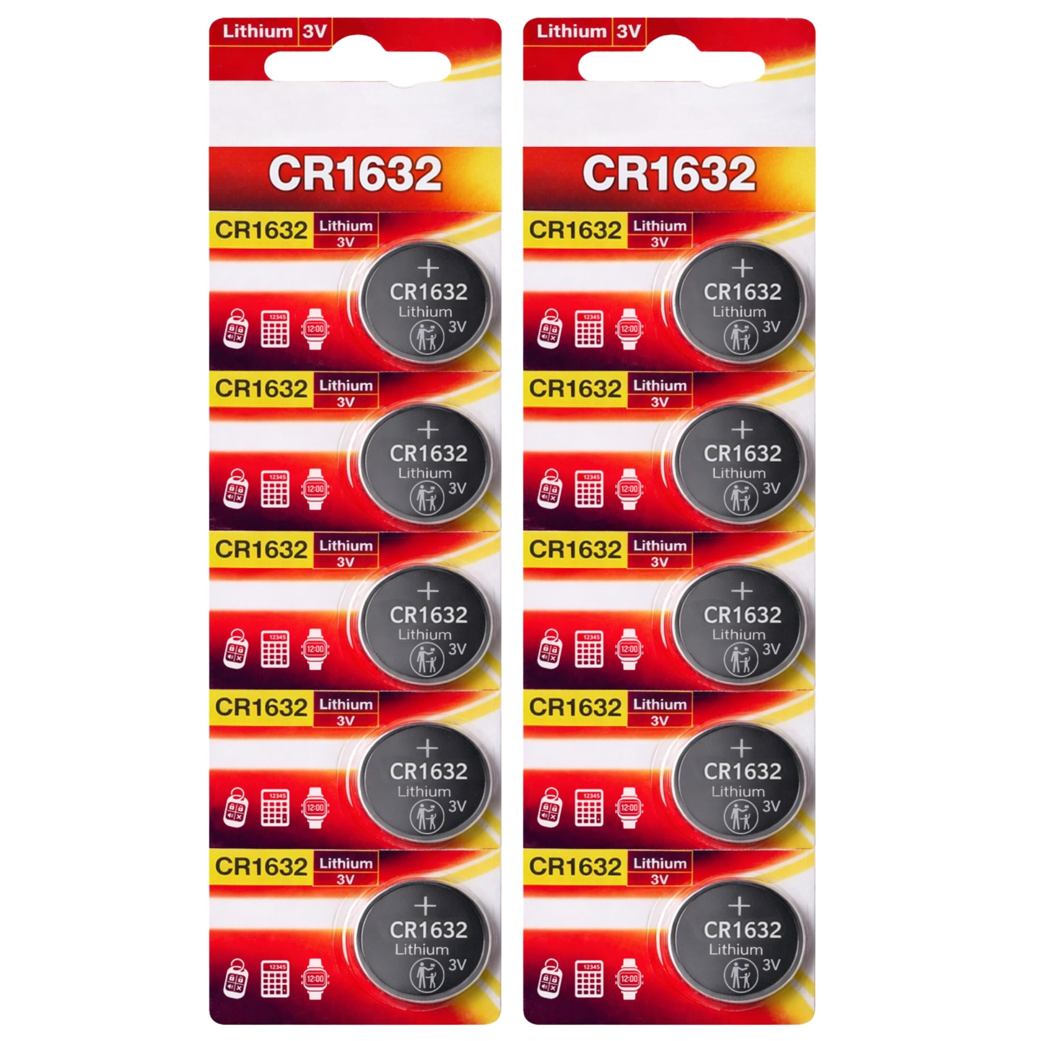 CR2032 Batteries, Long Lasting 3V Lithium Coin Cell 2032 Battery for Apple Airtag, Car Key Fobs, Watches, Heart Rate Monitors, Scales, LED Candles, Calculators & Other Small Devices (Pack of 2) — view 5