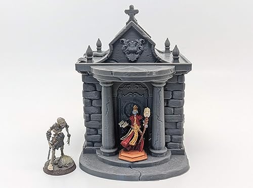 Mausoleo - Escenario para Mesa - 1.102 in - Miniatura - RPG - Calabozos y Dragones - DND - Pathfinder - (GrisSin pintar)