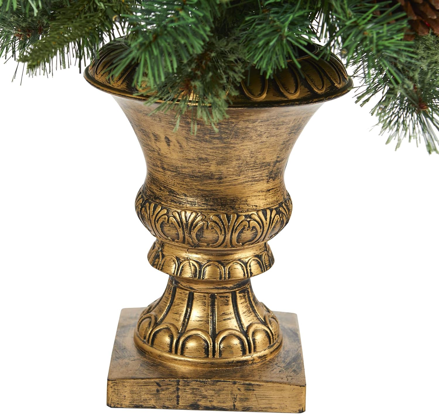 Nearly Natural 4ft. Pine, Pinecone and Berries Artificial Christmas Tree in Decorative Urn