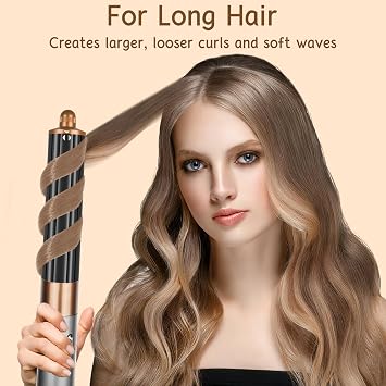 Long Barrel for Dyson Airwrap, Long Hair Curling Roller Barrel | 1.6INCH/40MM Long Barrel for Dyson Air wrap Attachments To Creating Loose Curls Waves, Self-Curling Attachment for 971889-06