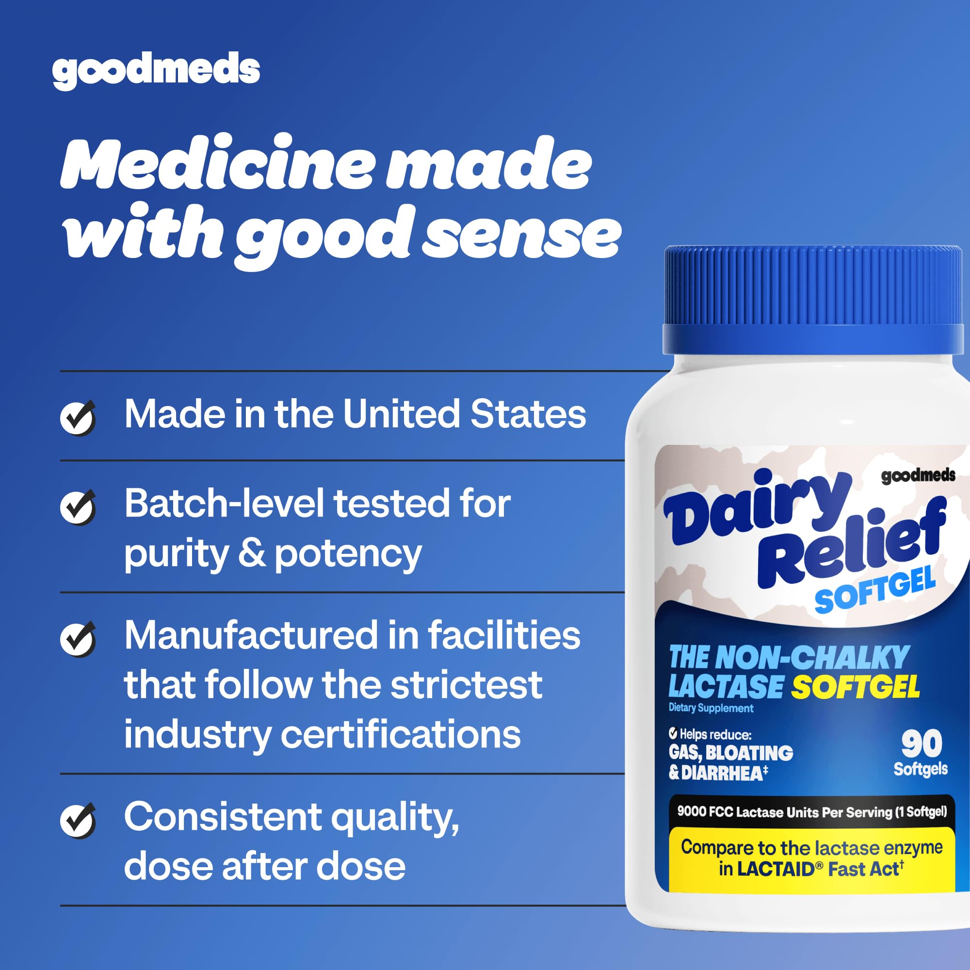 Dairy Relief Lactase Softgels, 90 Count, 9000 FCC Units — Amazon image 4