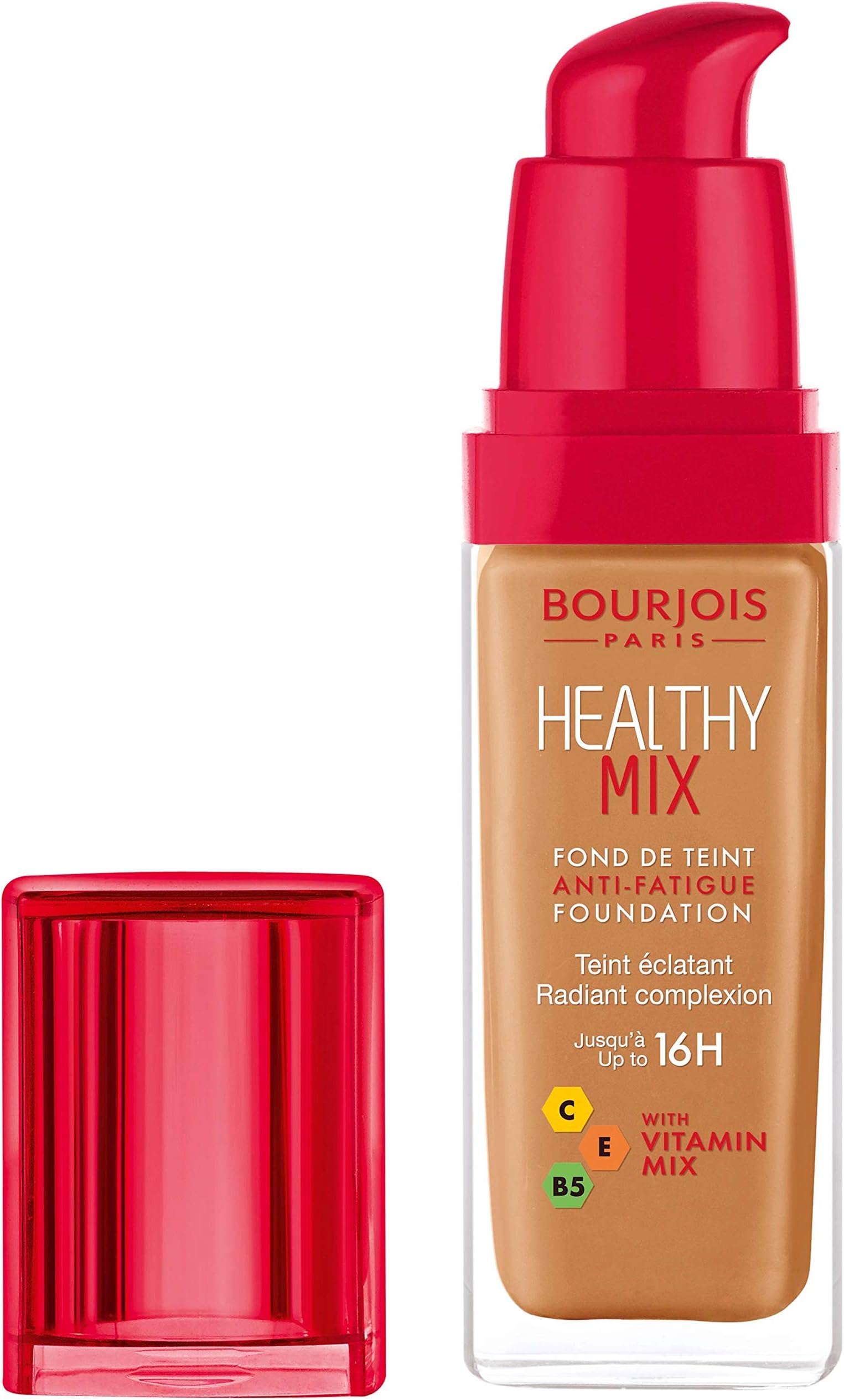 Bourjois Healthy Mix Anti-Fatigue Medium Coverage Liquid Foundation 58 Caramel, 30ml