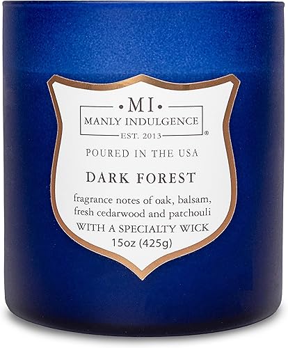 Miniatura 7 de Manly Indulgence Dark Forest - Vela perfumada en tarro para hombres, vela de madera Wicked, 15 onzas, roble, bálsamo, madera de cedro fresco y