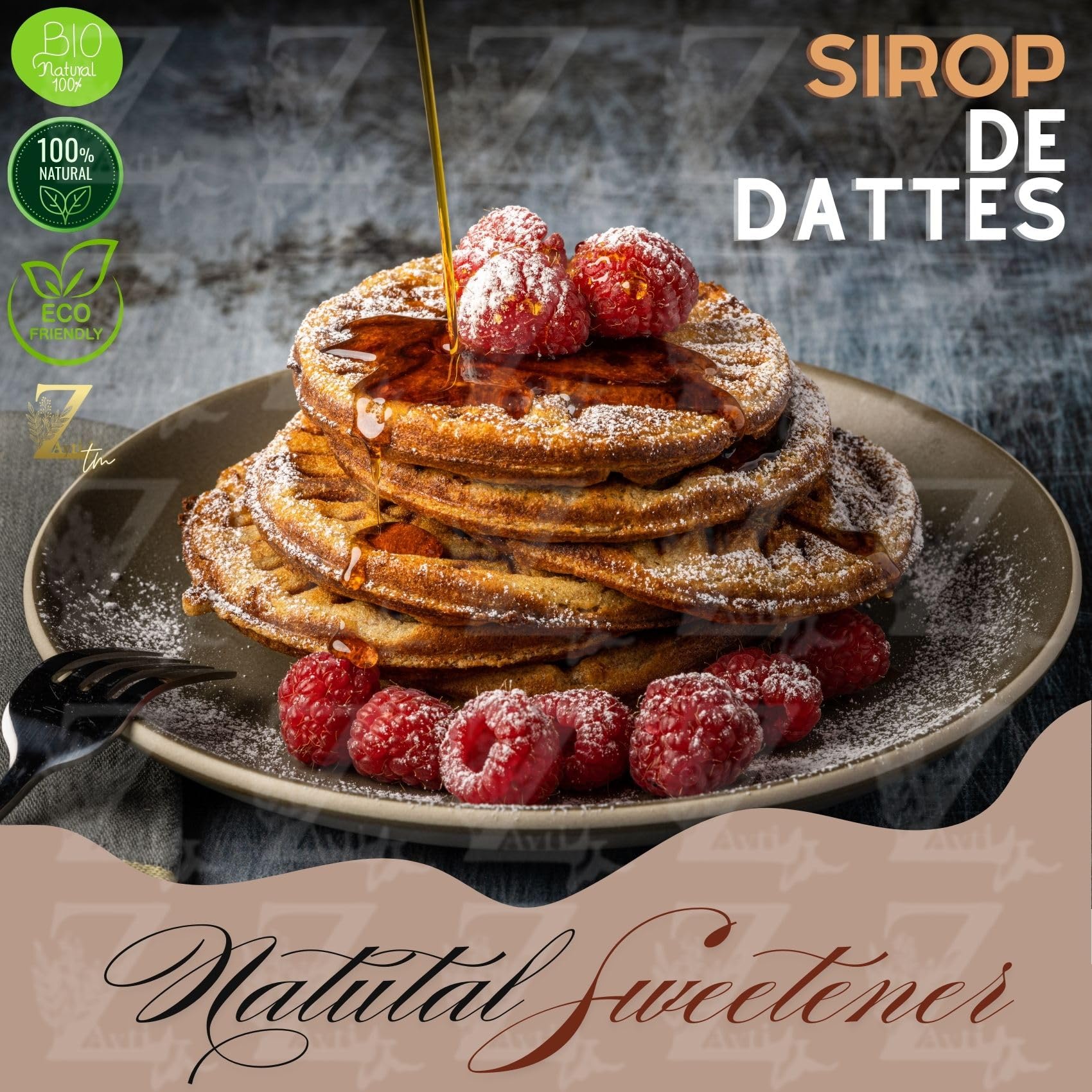 Sirop de dattes Medjoul du Maroc— Sirop de Datte 100% Pure & Naturel, sans Sucre — Sirop pour Café qui Convient aux Végan, 350g