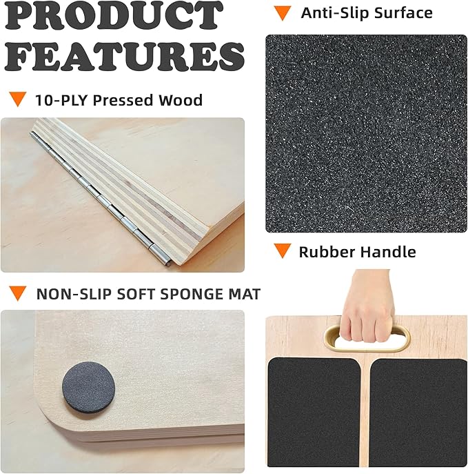 Tabla inclinada para estiramiento de pantorrillas, ajustable de madera miniatura 6