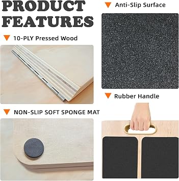 Slant Board for Calf Stretching, Adjustable Portable Wooden Calf Stretcher Incline Board, 380 lbs Weight Capacity Calf Stretch Wedge for Leg, Knees, Heel, Ankle & Stretching