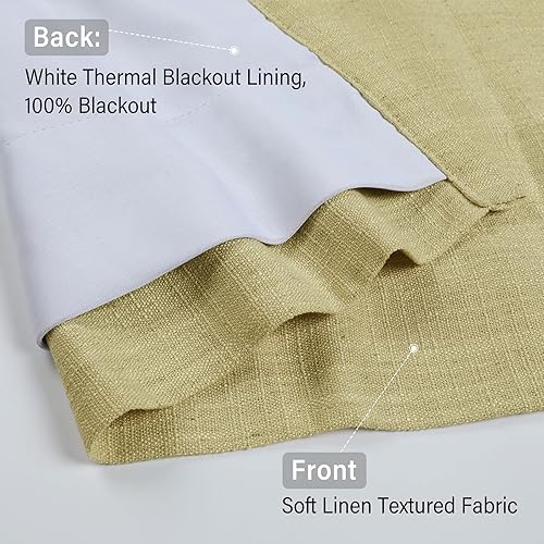 Miniatura 5 de Frelement Paneles de cortinas plisadas de lino para puertas correderas con aislamiento térmico y aislamiento térmico 120 pulgadas de ancho x 96