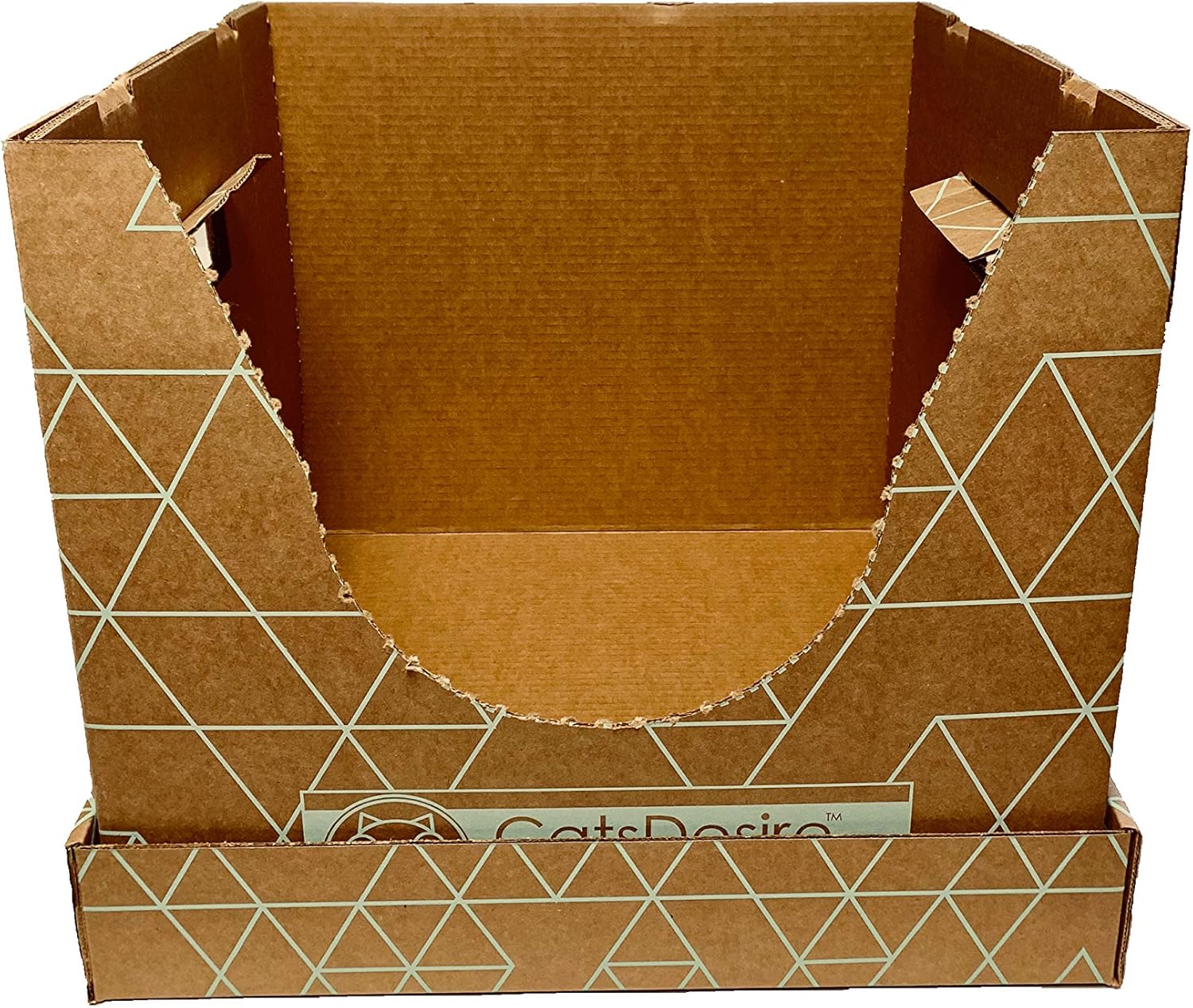 Leakproof Disposable 4-Pack Cat Litter Box Pack (4 Sets) w/Top/Low Entry Set (17" L x 17" W x 15" H) & Enclosed Box - Woman Owned U.S. Made. Used by Sassy Cat Top/Side use. Patent Pending.