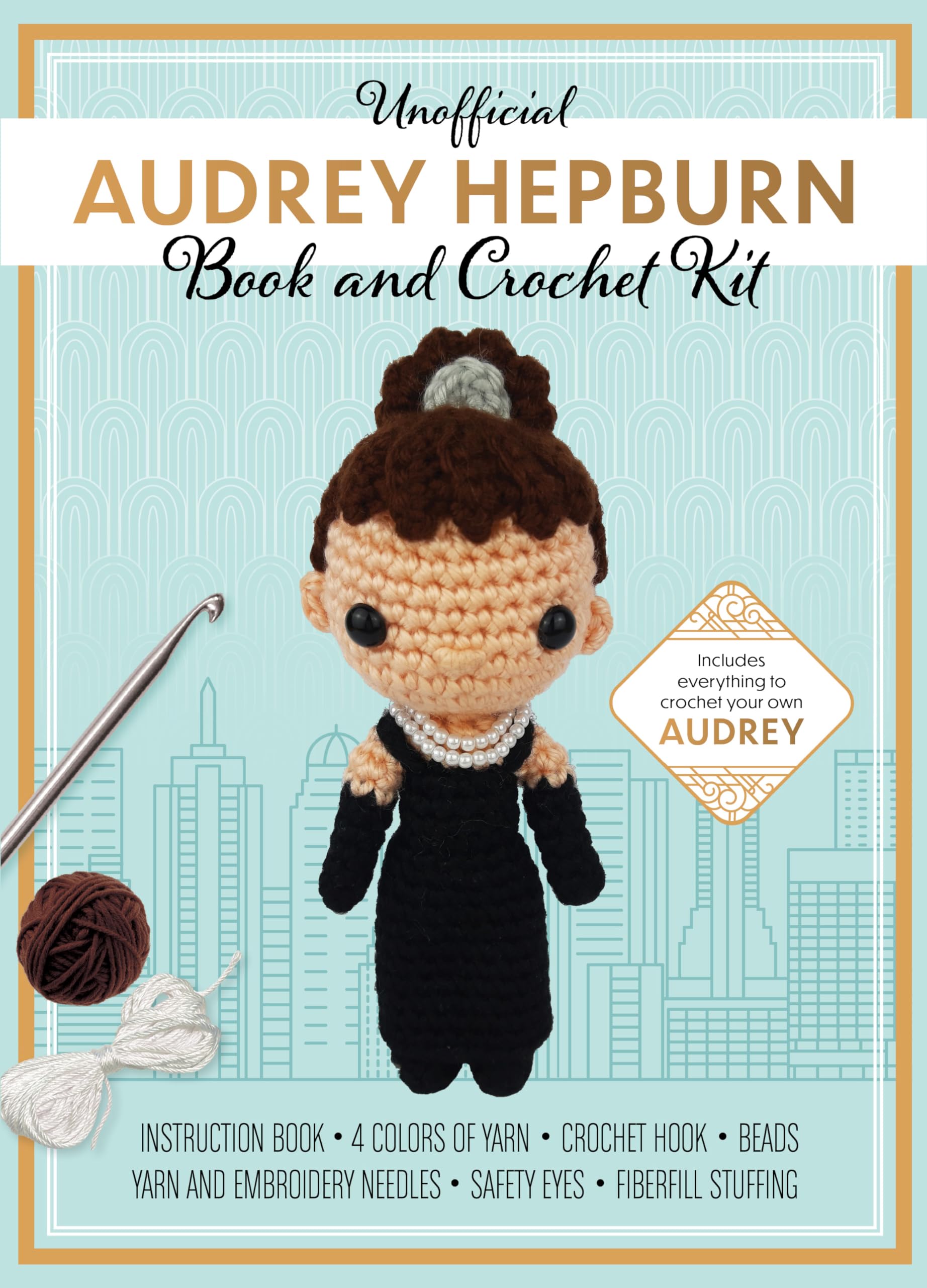 Unofficial Audrey Hepburn Book and Crochet Kit by Kati Galusz (Kit)