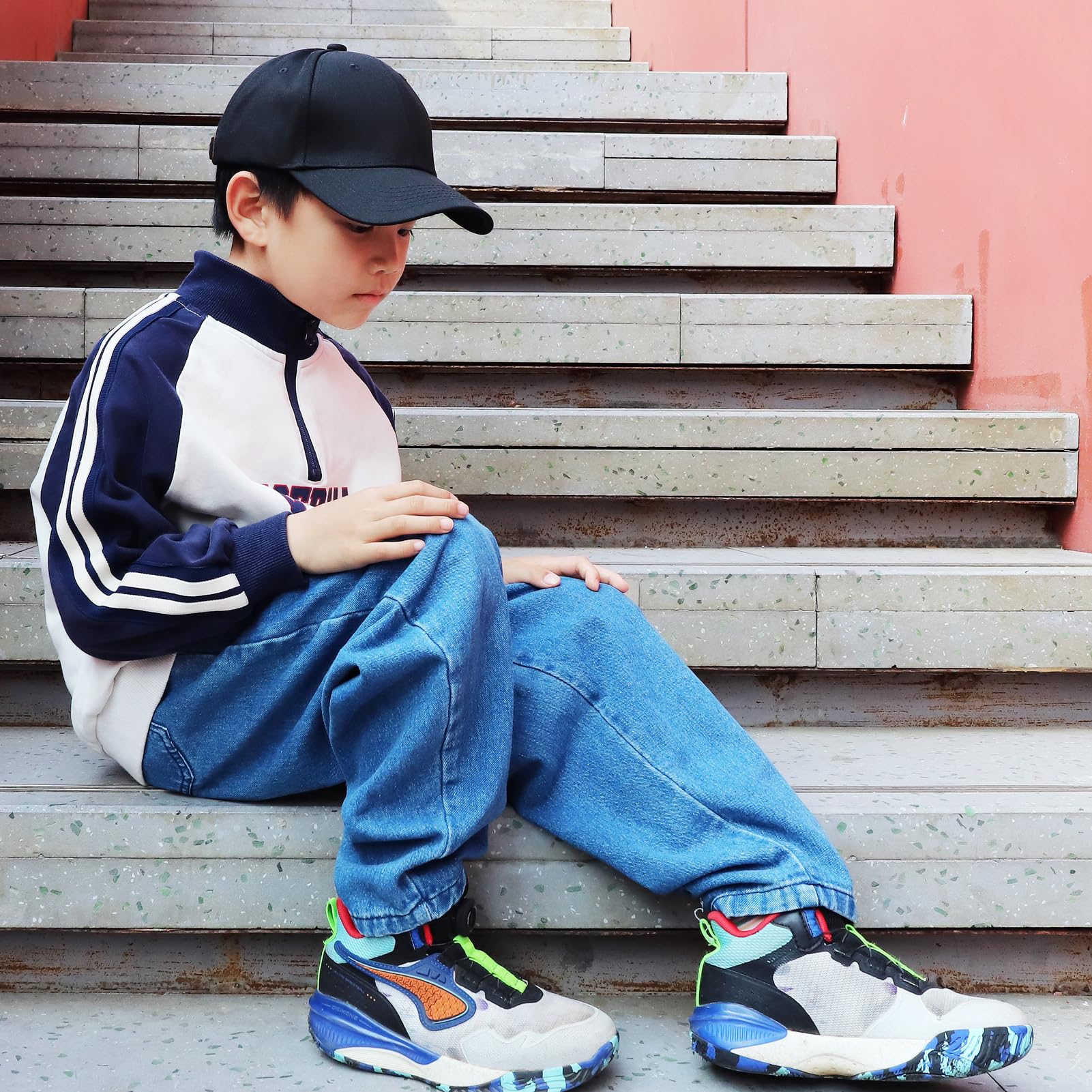 Gorra de Béisbol para Niños, Gorra con Visera Unisex Infantil, Sombrero de Sol Ajustable Gorra Niño Gorro Niña 3-10 Años