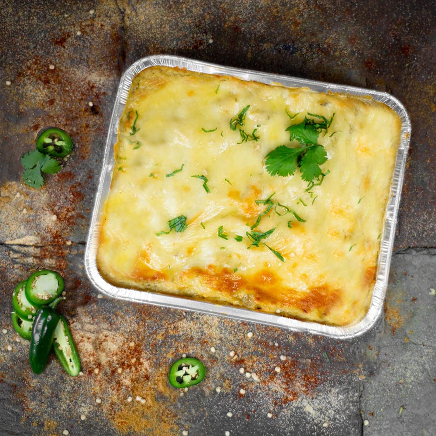 JXXH 9×13 Inches 25 Pack Disposable Aluminum Pans with Lid,Half-Size Deep Aluminum Pans For Grilling,Baking,Heating,Cooking,Food Preparation.: Home & Kitchen