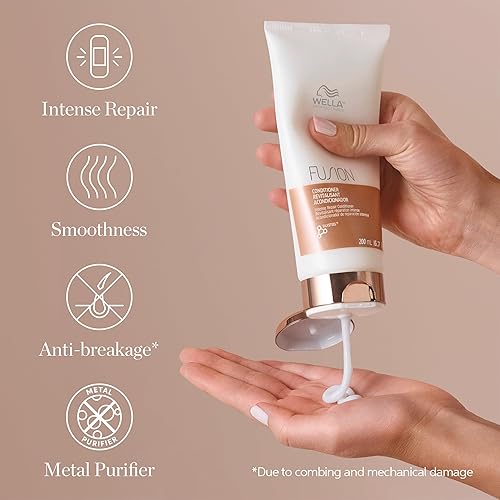 Miniatura 9 de Wella Professionals Fusion - Juego de champú y acondicionador de reparación intensa para cabello dañado reparación de cabello antirotura
